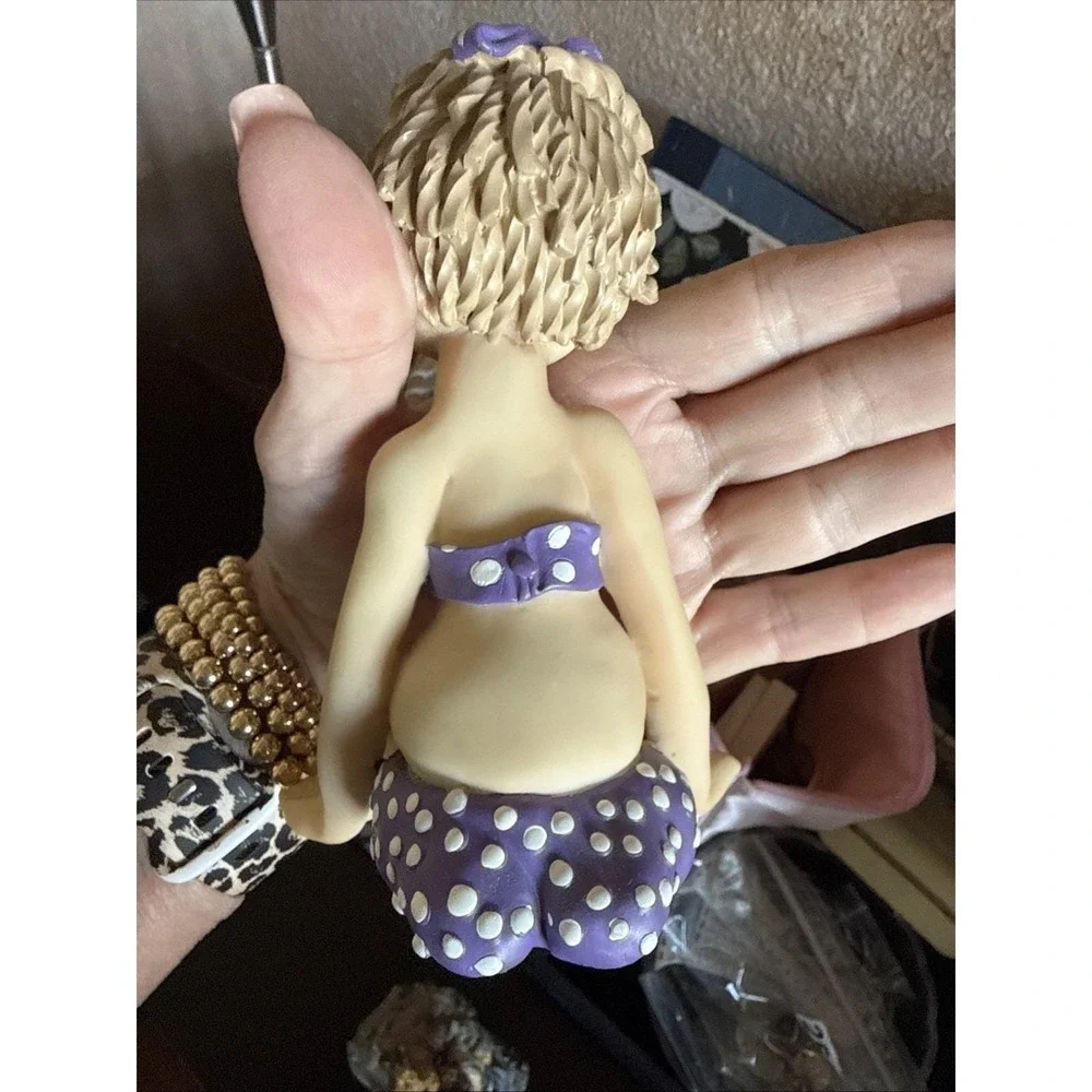 Vintage DIANA MANNING  Claymation Shelf-sitters. Set Of 2 Purse Bathing Suit